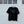 Black and teal logo tee