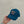 Teal cap with peach logo