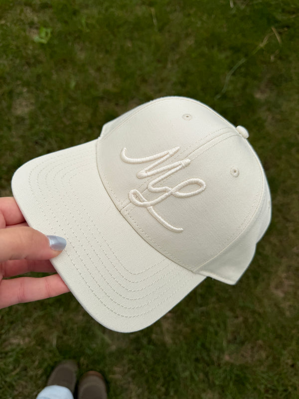 ML brand stamp cotton cap