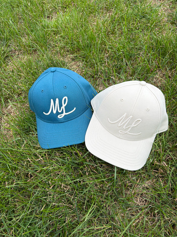 ML brand stamp cotton cap