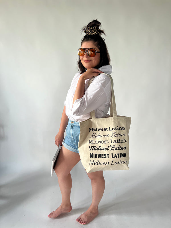 Multi logo tote