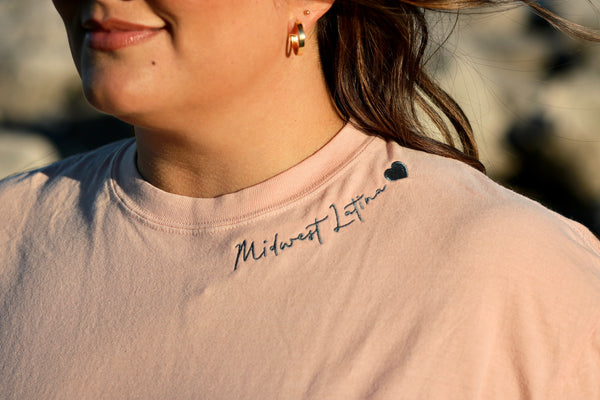 Embroidered Crop Tee <3