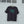 Black and teal logo tee